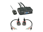 VGA KVM Switch Compact USB 2.0 Audio 2 Port