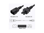 Strømkabel - IEC 60320 C14 til IEC 60320 C5