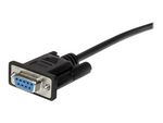 0.5m Black Straight Through DB9 RS232 Serial Cable