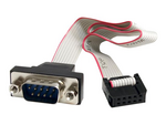16in 9 Pin Serial Male to 10 Pin Motherboard Header Panel Mount Cable