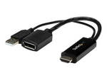 4K 30Hz HDMI to DisplayPort Video Adapter w/ USB Power