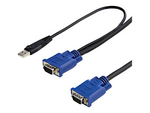 10 ft Ultra Thin USB VGA 2-in-1 KVM Cable