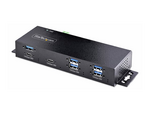 7-Port Industrial USB Hub 10Gbps Hub, Metal, Mountable, TAA