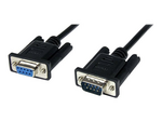 1m Black DB9 RS232 Serial Null Modem Cable F/M